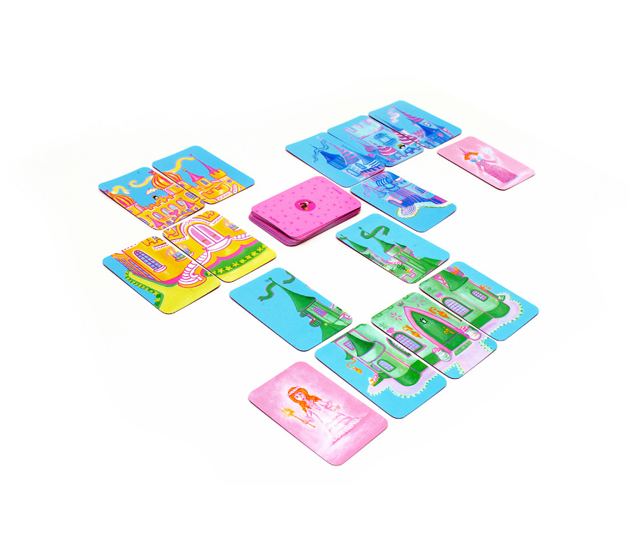 Детская настольная игра с карточками - Построй замок  